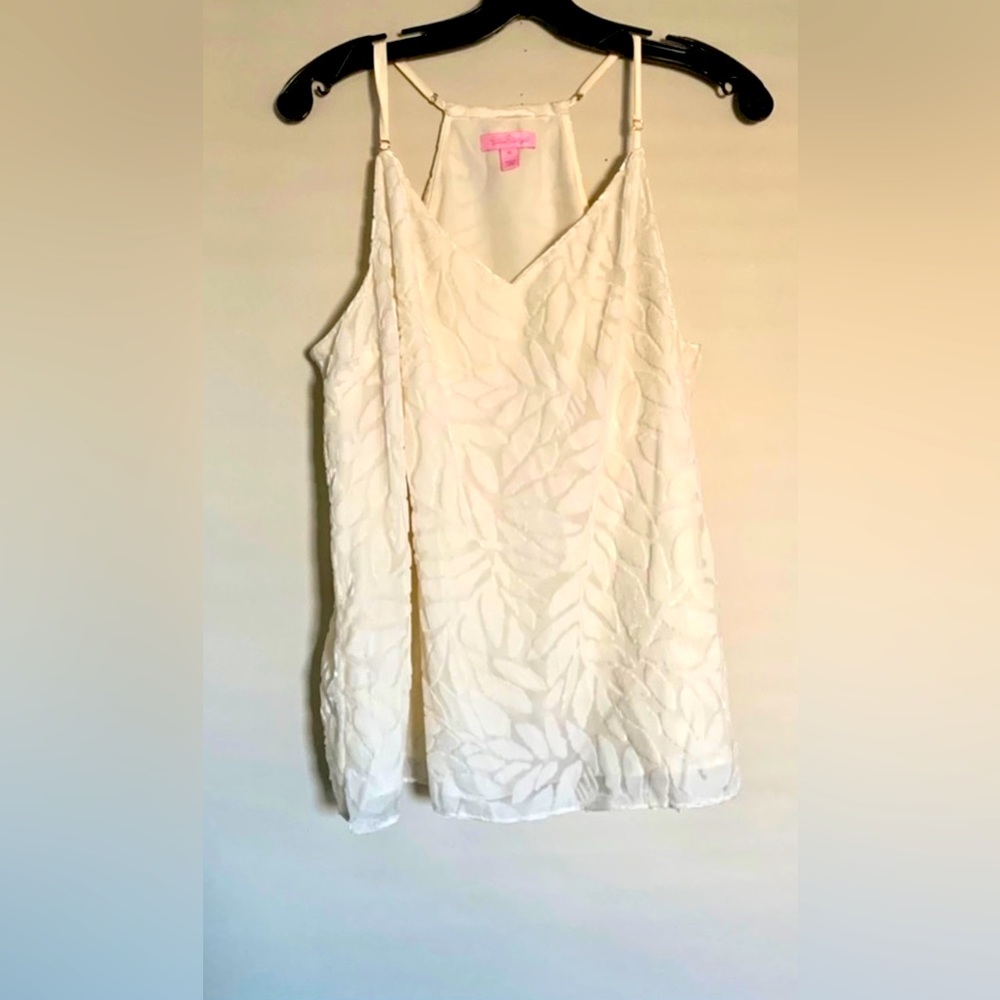 Lilly Pulitzer Cream Tank with flower design